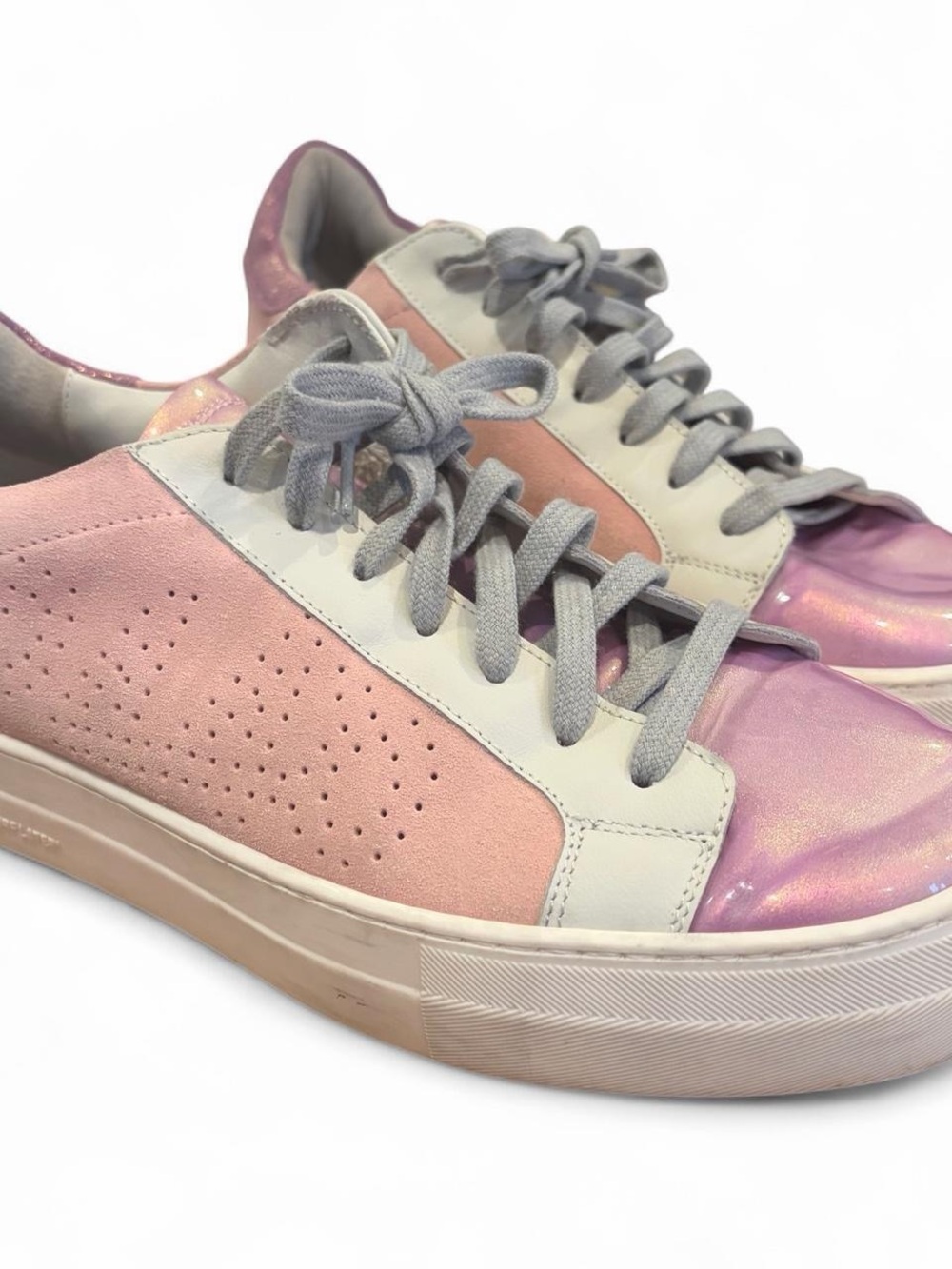 P448 You can surf later sneakers pastel pink and lavender iridescent women’s 9.5